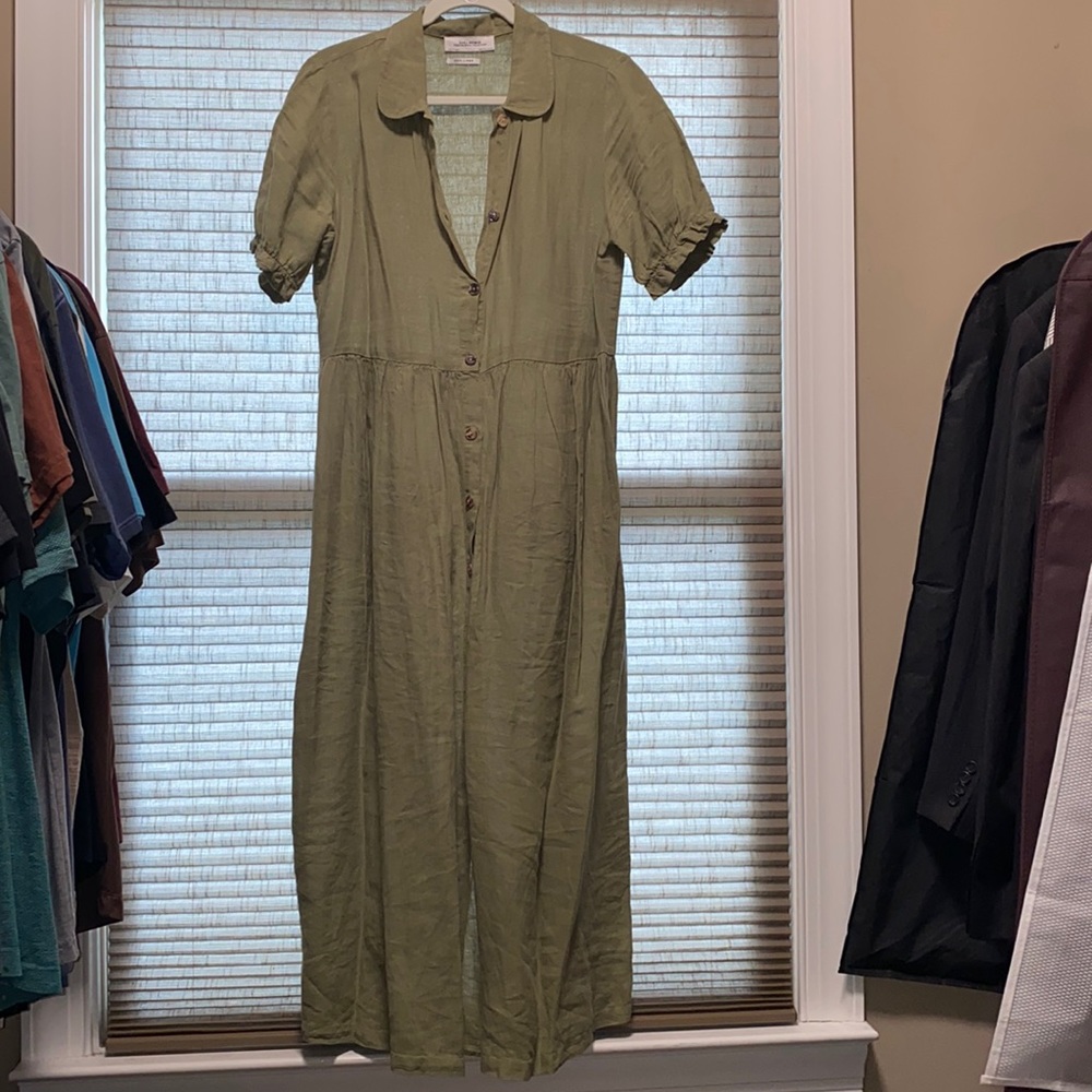 Zara linen women long dress